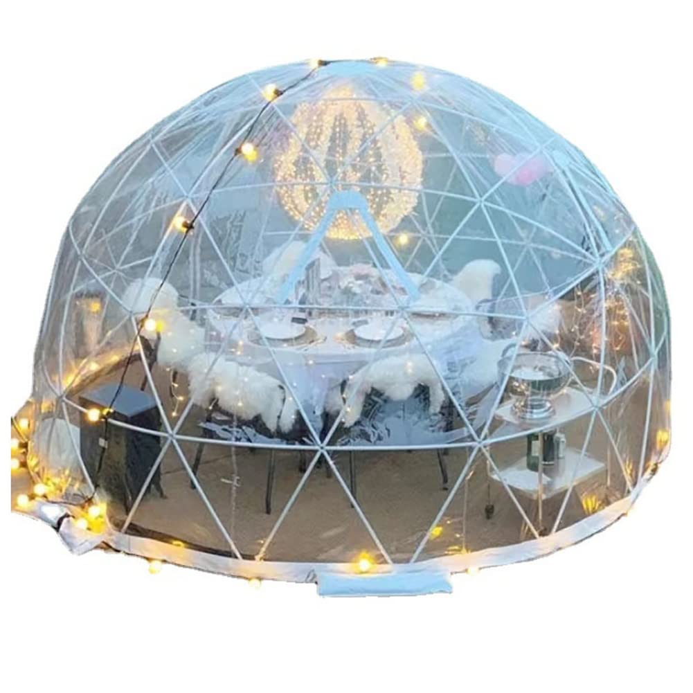 SONLED Bubble Tent Dome House Camping Tent 12ft, Garden Outdoor Clear Dome Shelter Geodesic Dome 5-7 Person for Backyard Patios, Canopy Gazebos Screen House Room