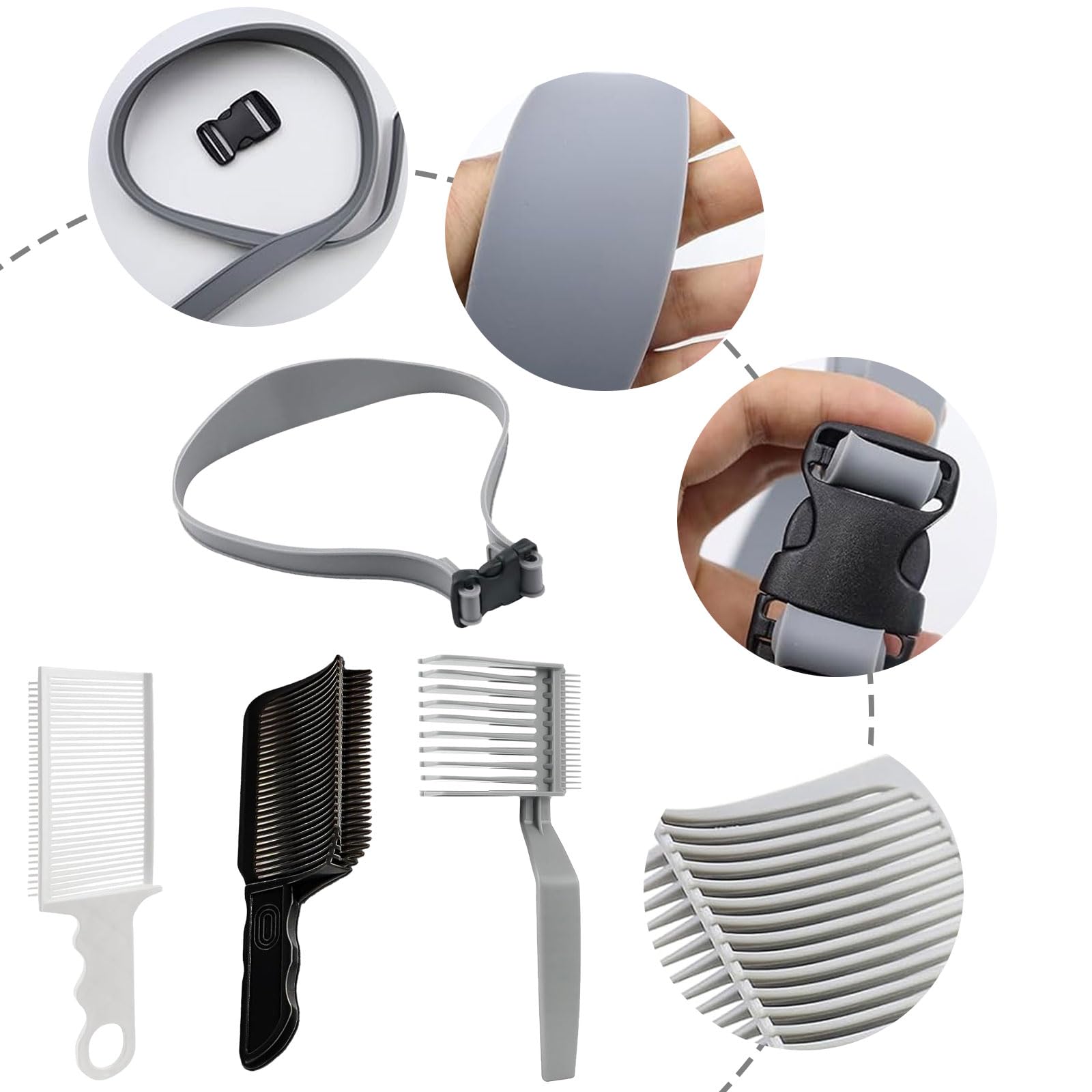 Paquet de 4 peignes de coupe de cheveux, ensemble de peignes de coupe de cheveux, modèle de coupe de cheveux, outils de coupe de cheveux réglables, outils de coupe de cheveux professionnels pour cheve