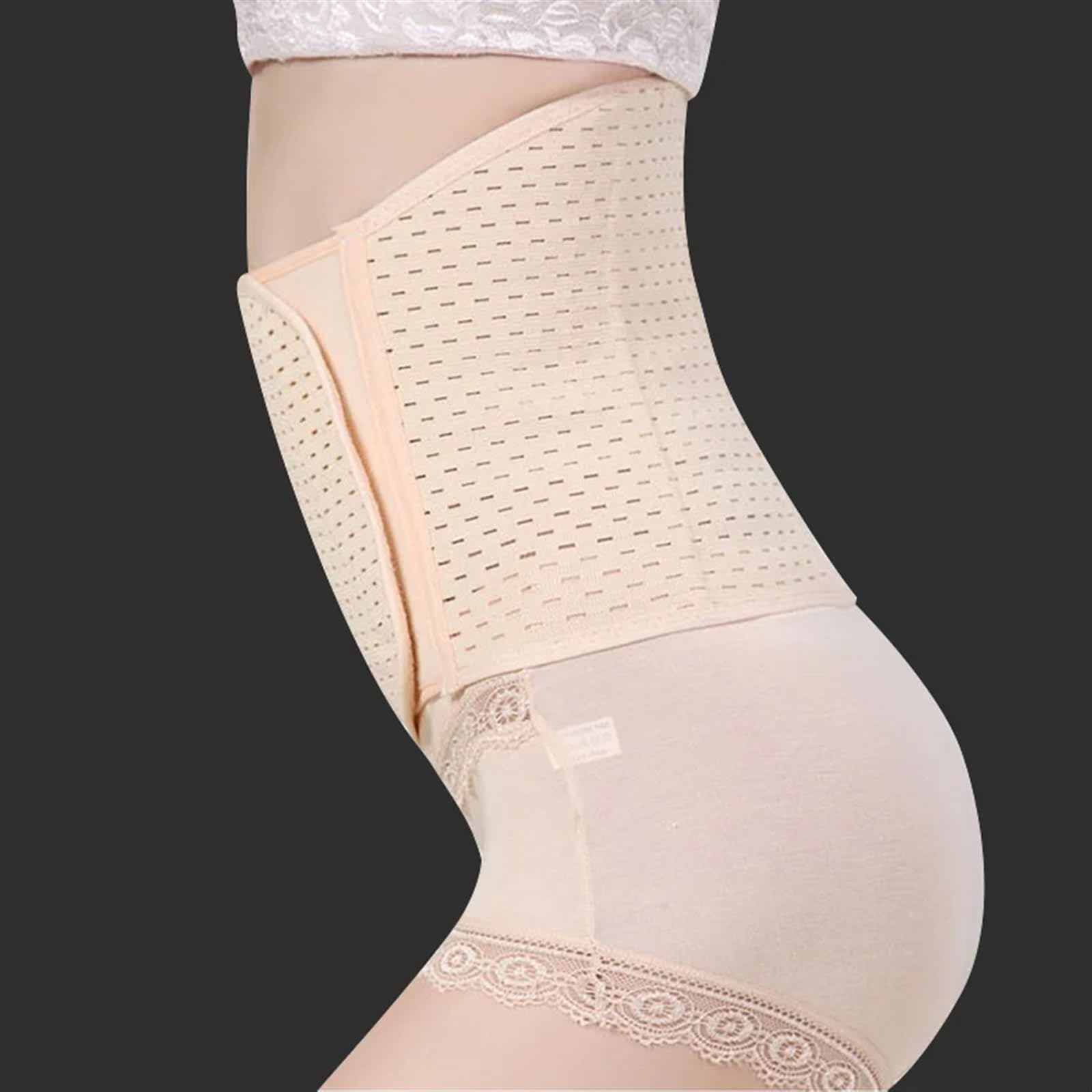 Fascia Addestratrice Per La Schiena Fascia Per La Pancia Post-partum Dopo La Gravidanza Cintura Per La Pancia Fascia Di Maternità Post-partum Per Donne Incinte Shapewear ( Color : Beige , Size : L/Lar
