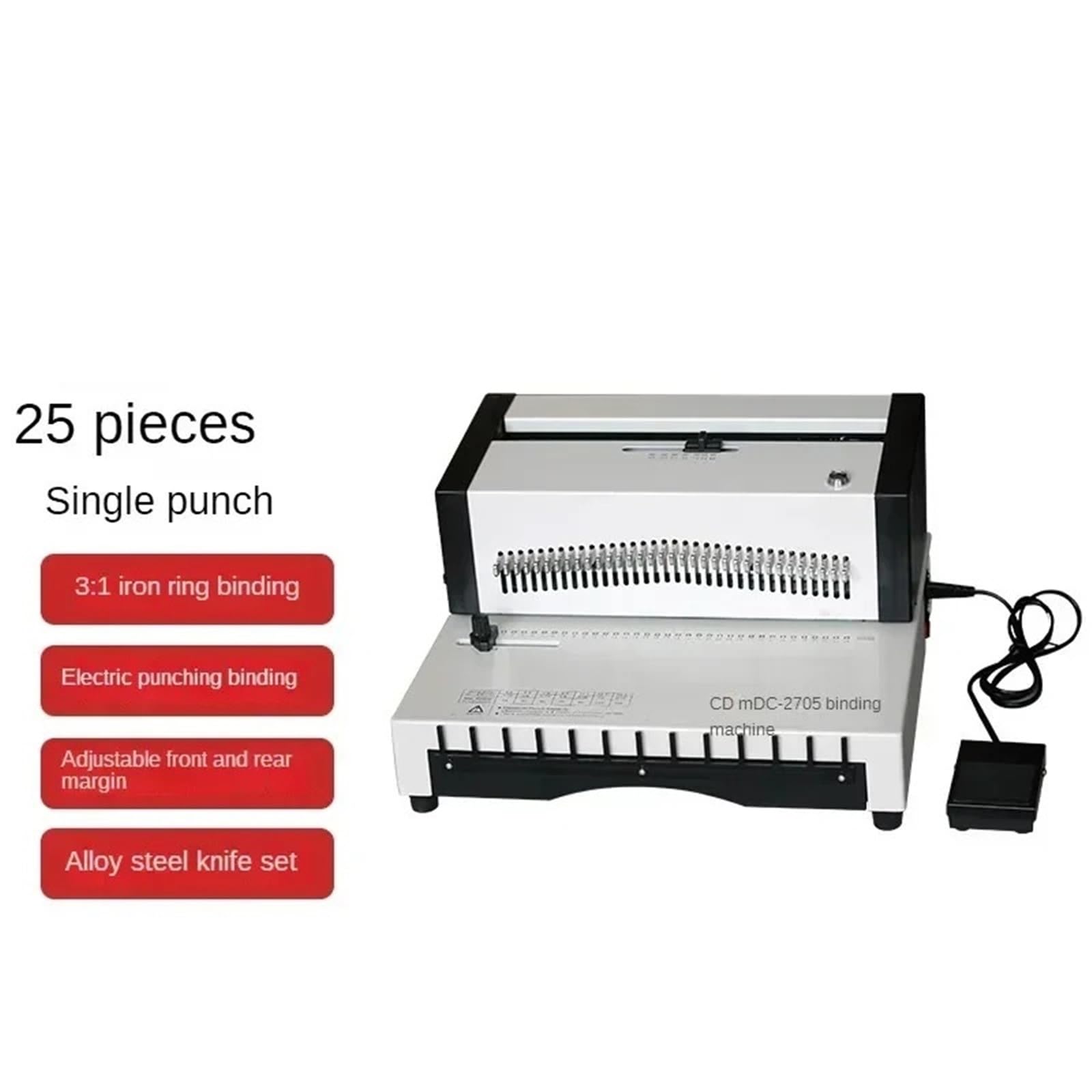 Perforatrice et relieuse électrique à anneaux