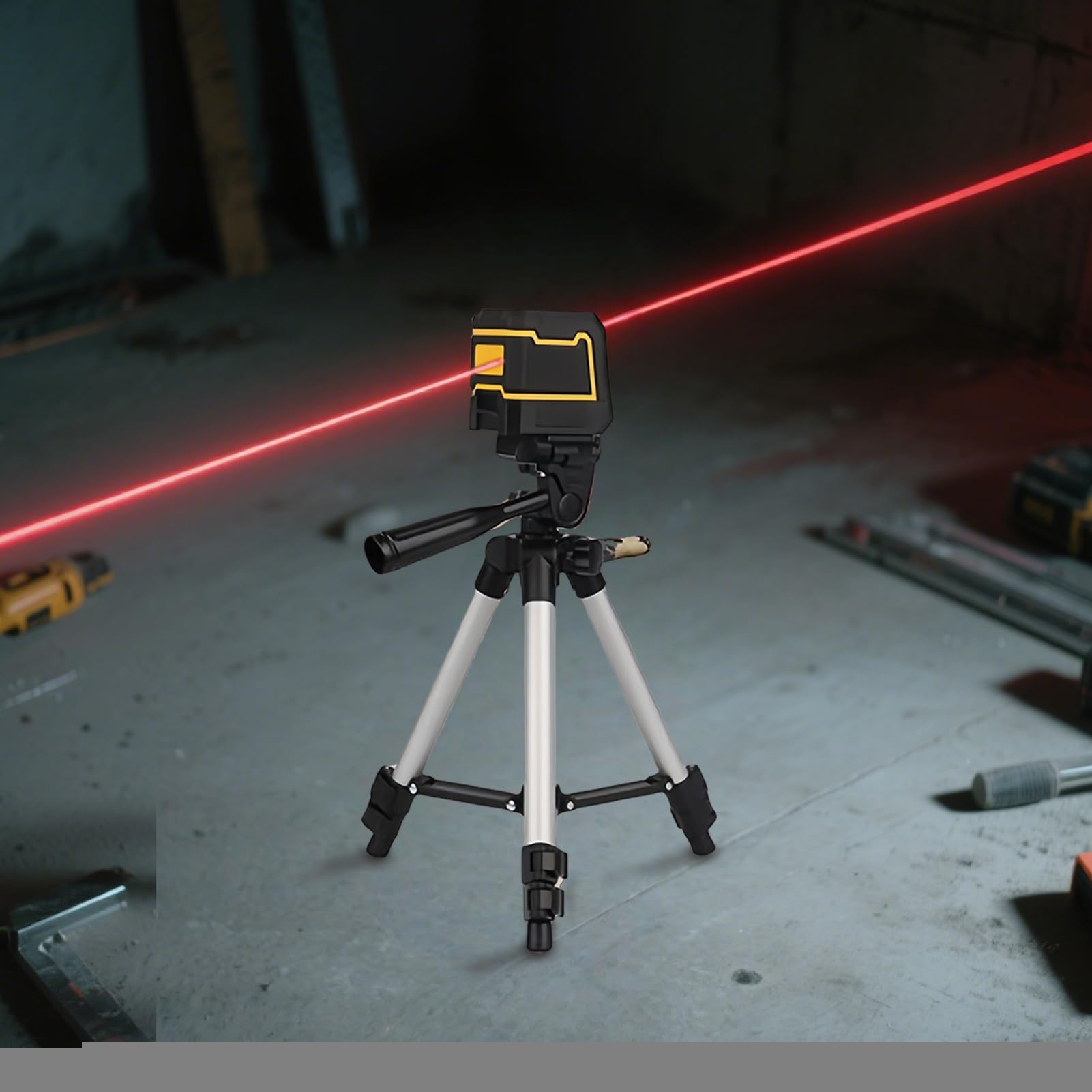 Poziomica Laserowa Krzyżowa Wewnętrzna - Wyrównanie Krzyżowe do Prac Budowlanych - Szybka Instalacja do Wyrównywania w Hydraulice Podłogach Ogrodach Ścianach Oknach na Zewnątrz