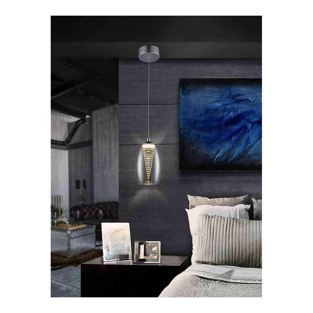 Akunadecor - Lampara Colgante Modelo Nebula Led Cromo-cristal