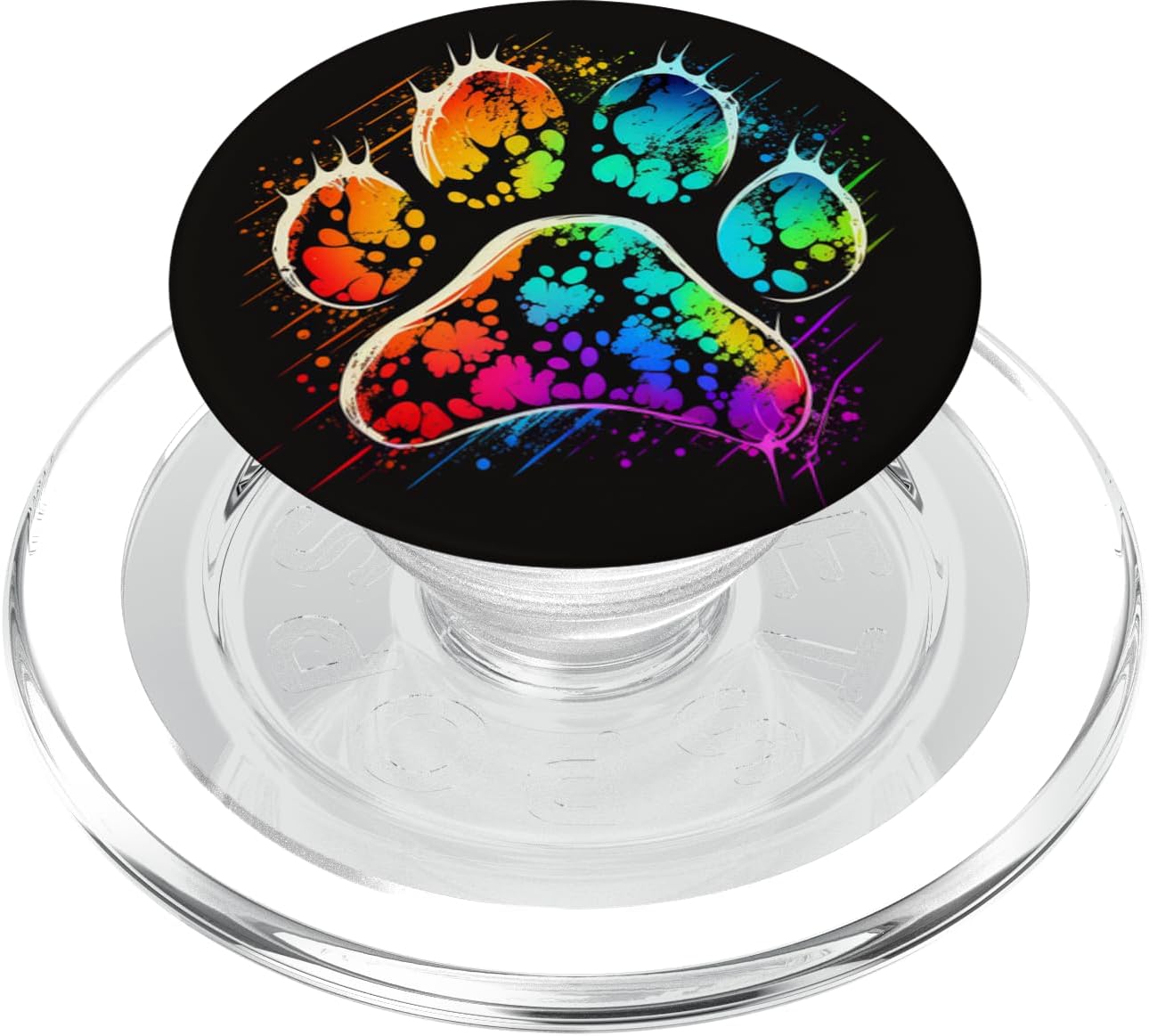 Dog Paw Print Cute Dog Lover Colorful PopSockets PopGrip for MagSafe