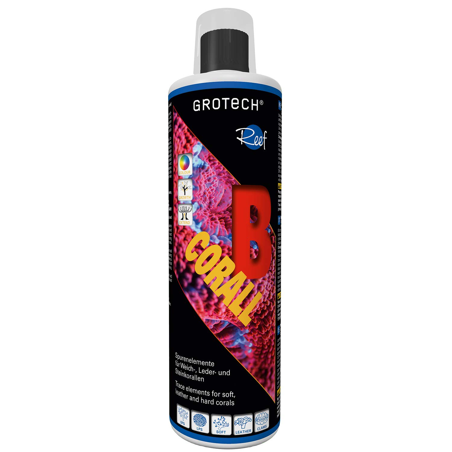 Grotech Corall C 500 Ml – Spurenelemente Für Korallen (LPS, SPS), Fördert Wachstum & Farbe
