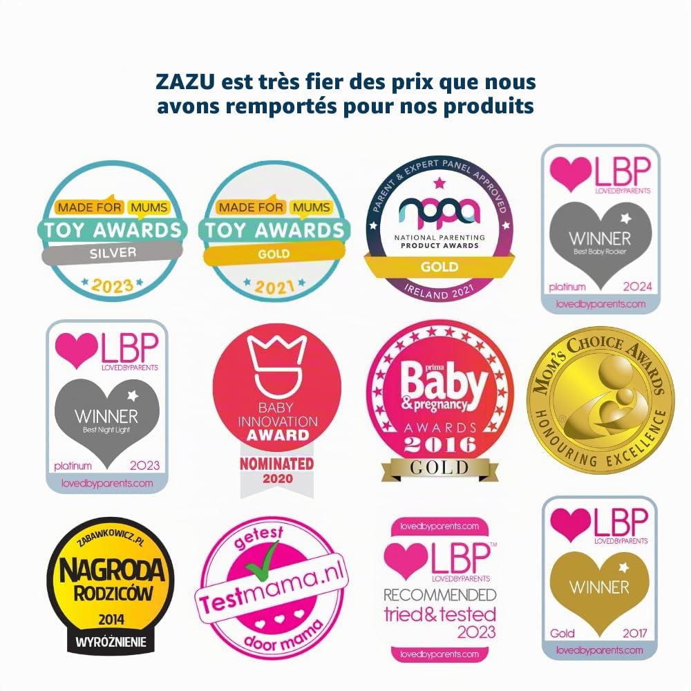 ZAZU Veilleuse Billy l'ours – Effrayez l'obscurité avec Billy | Arrêt automatique et capteur de pleurs | Deux luminosités réglables | Veilleuse activée par les pleurs | Cadeau d'aide au sommeil pour