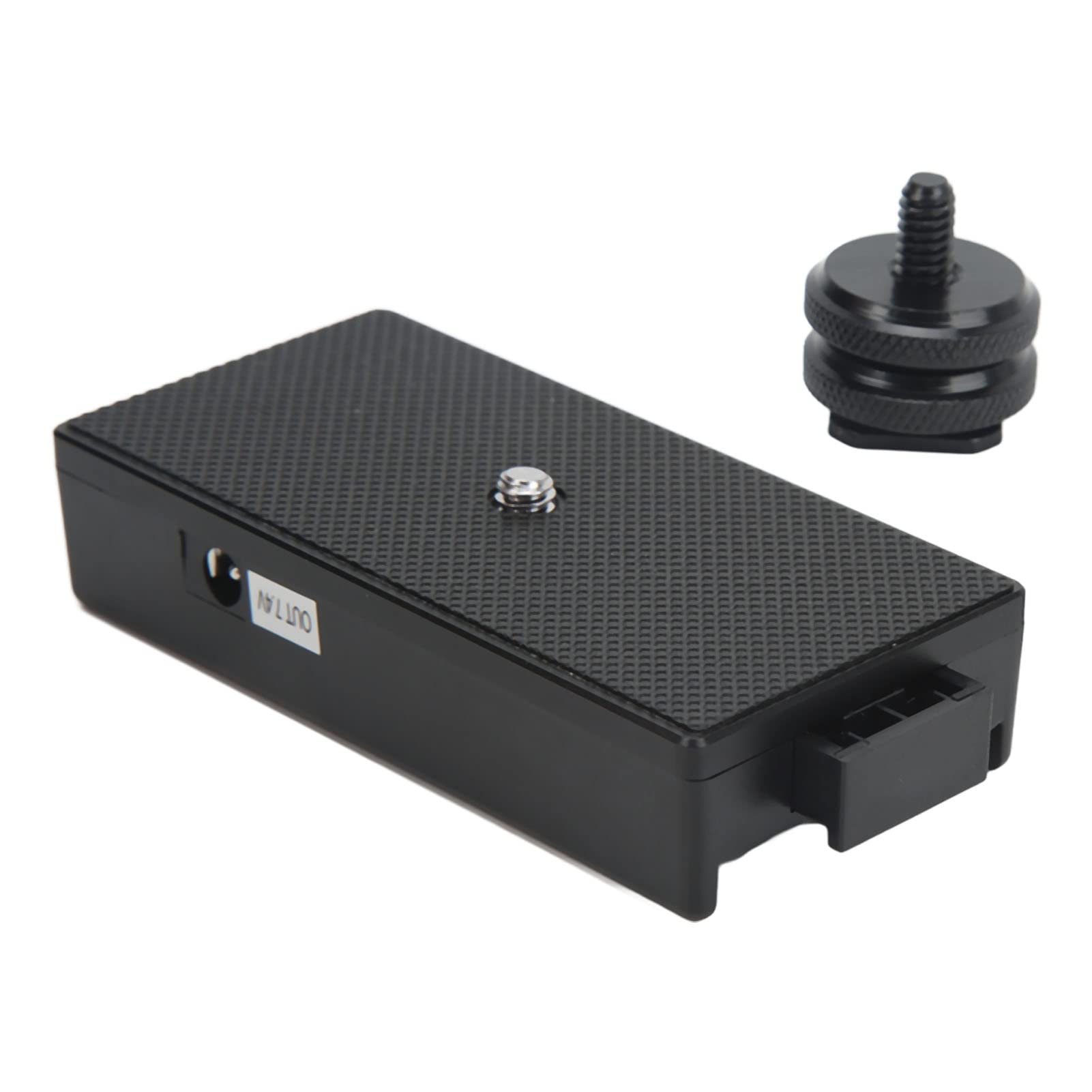 Qiilu Battery Plate Plastic Camera Power Supply Adapter with 2 DC 7.4V Outputs for NPF Series - Professional Design Dual Outputs for and Cameras