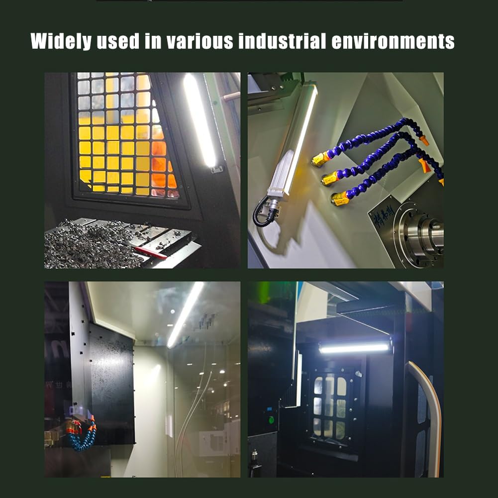 Lampa robocza LED do obrabiarek, tokarki CNC, aluminium wodoodporna i przeciwwybuchowa lampa przeciwwybuchowa, nadaje się do frezarek, szlifierek, stołów warsztatowych, maszyn do szycia (28 W -