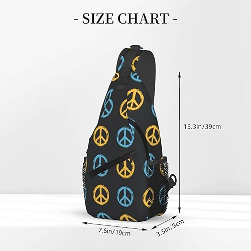 Miniatura 2 de Small Crossbody Bags for Women Men - Vintage Peace Symbol Print Adjustable Shoulder Bag Fanny Packs Belt Sling Bag Crossbody Purses Backpack for
