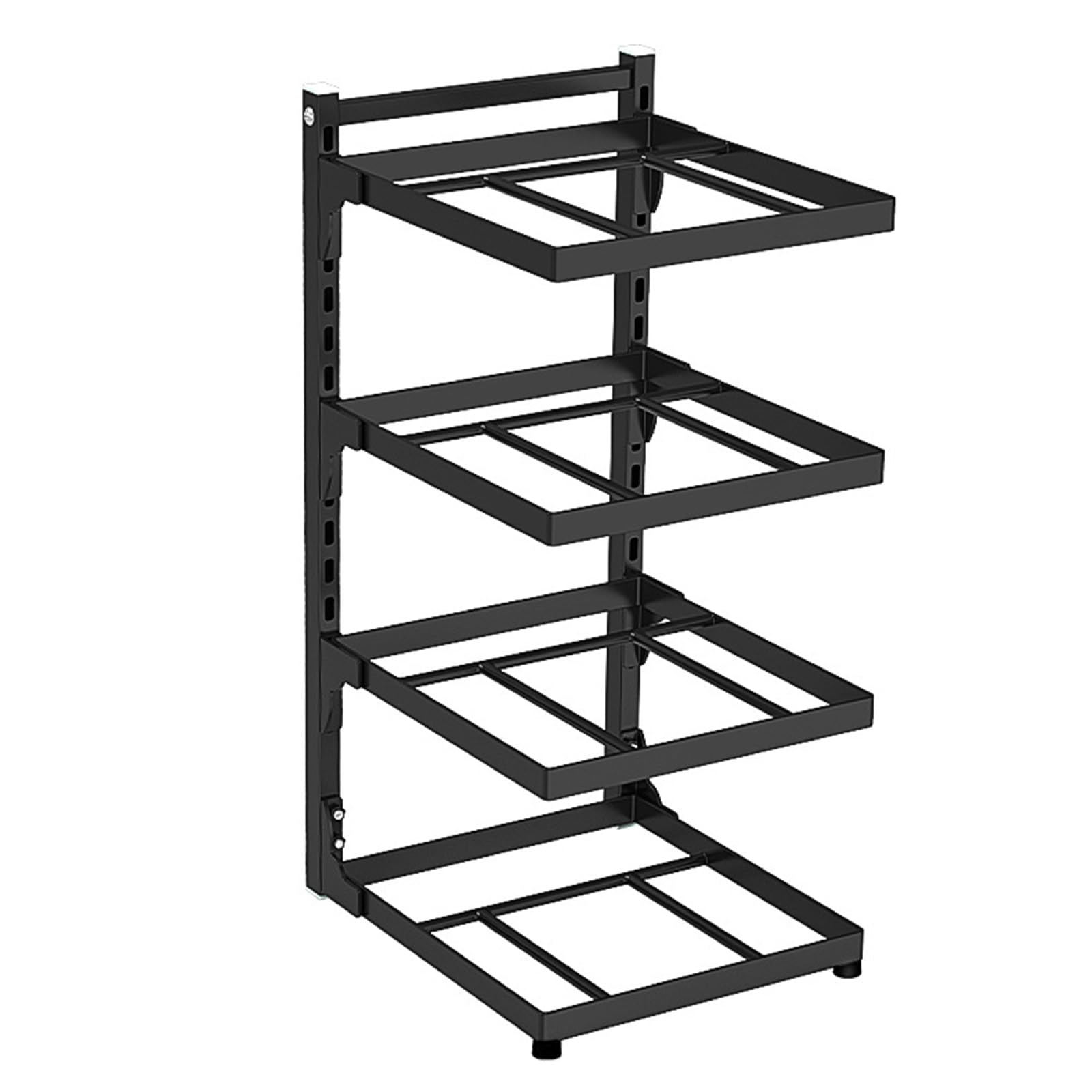 Nucelit Pots Rack Cabinet Organizers Carbon Steel Cooker Storage Shelf Simple Installation for Kitchen Sink Storage Cooker Solution