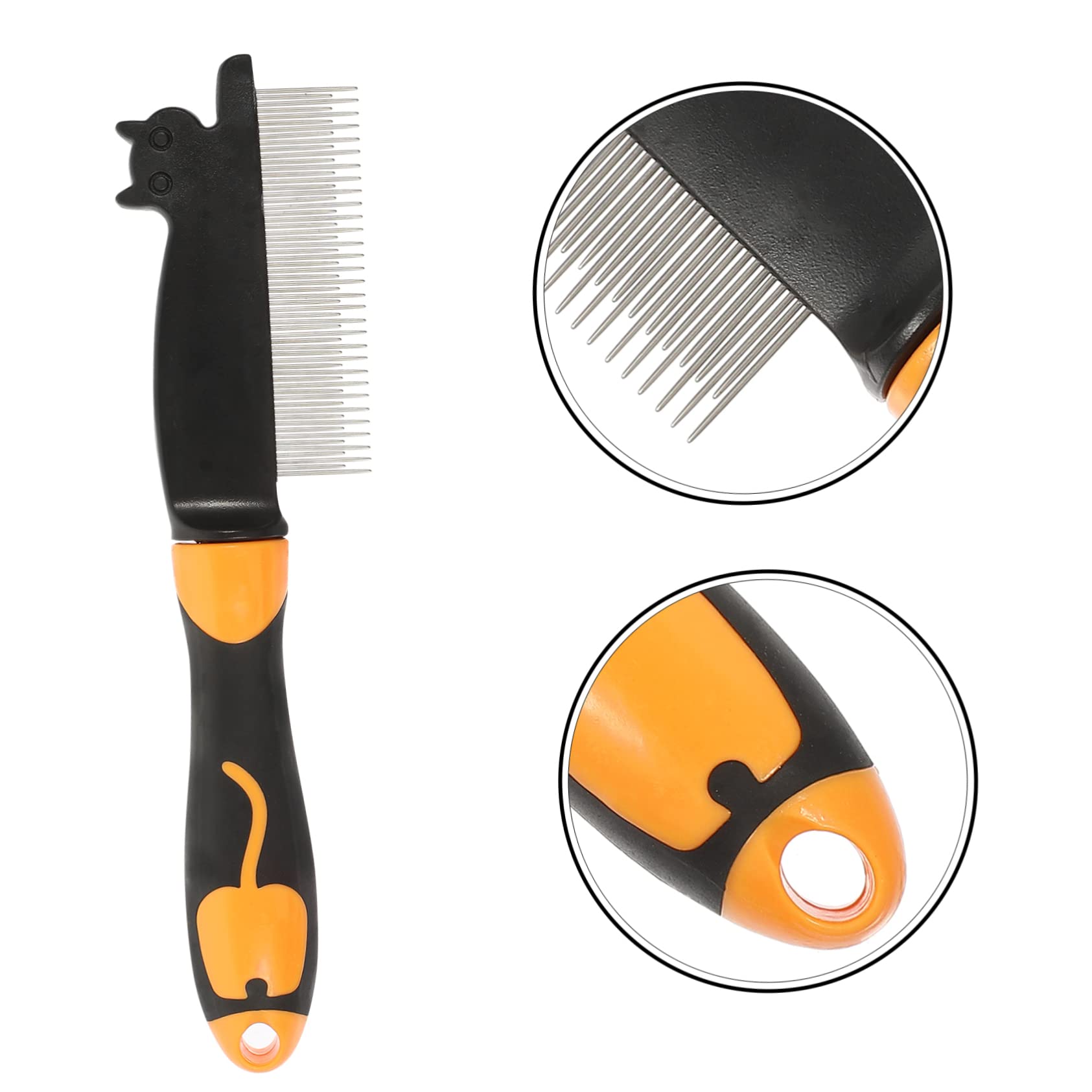 SUPVOX 3piezas Peine De Cuidado Para Mascotas Compacto Peine De Inoxidable Para Perros y Gatos Para Desenredar y Quitar El Pelo Muerto Diseño Ergonómico y Para Piel De Tu Mascota