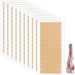 Tucnoeu 120pcs Adhesive Replacement Tape for Hair,Hair Extension Tape,Extensions Invisible Waterproof Double Sided Hair Tape,Tape in Human Hair Extensions Wig Tape Beauty Tools(Skin)