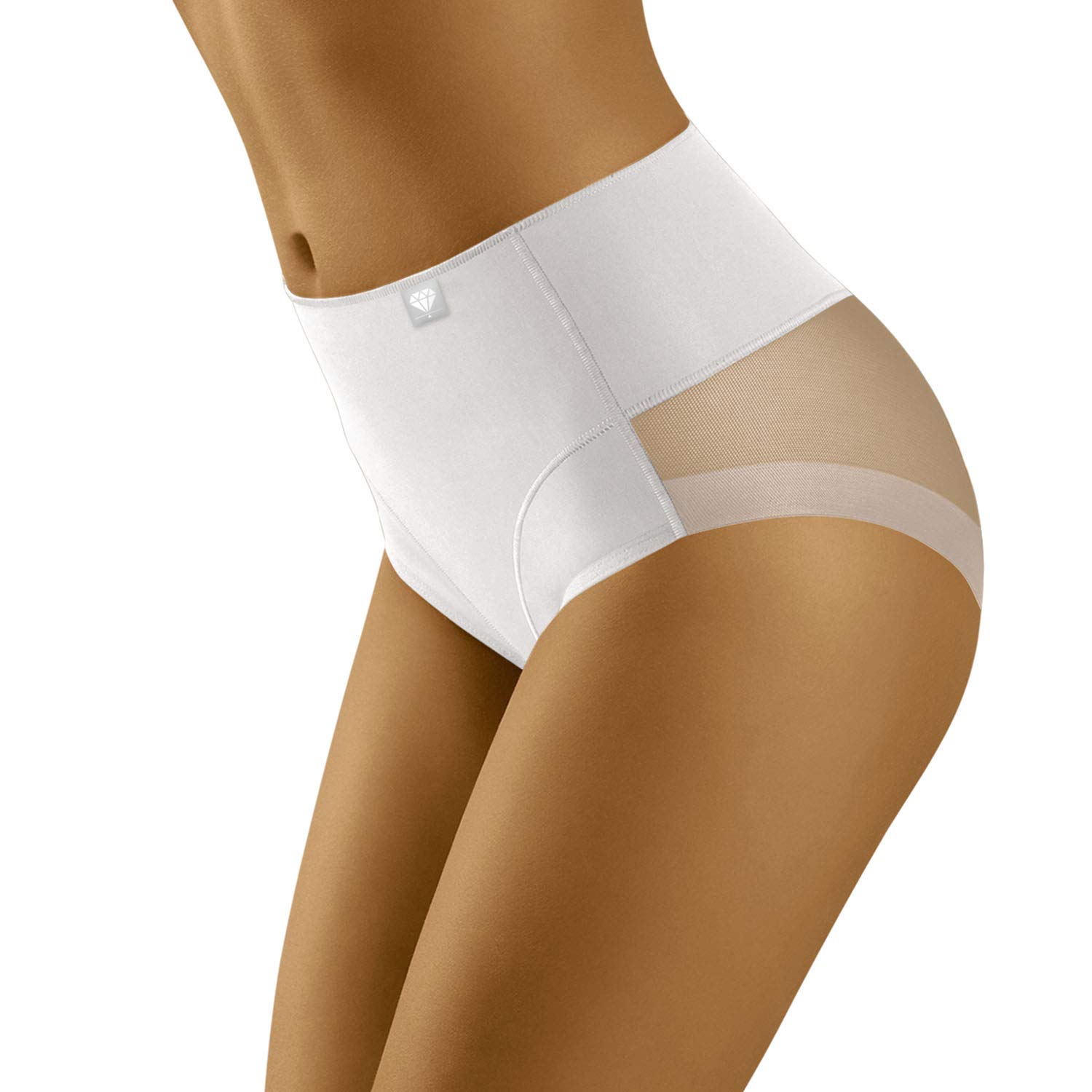 Wolbar Women's Shaping Smooth Briefs Diamond 3507, White,XL