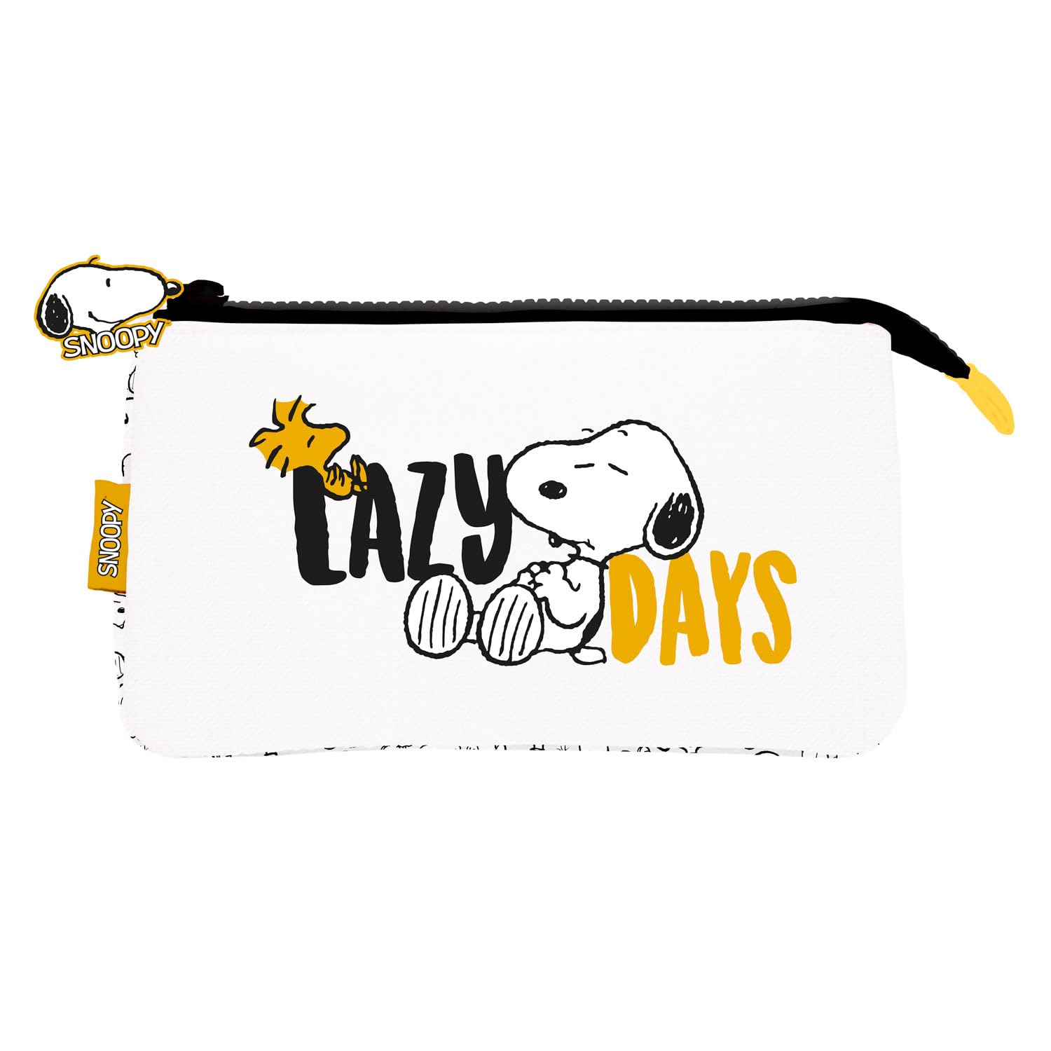Grupo Erik 3 Compartment Pencil Case - Snoopy Stationery | School Pencil Case, Cute Makeup Bag, Back to School Supplies, Office Stationery Supplies | Snoopy Gifts for Dog Lovers