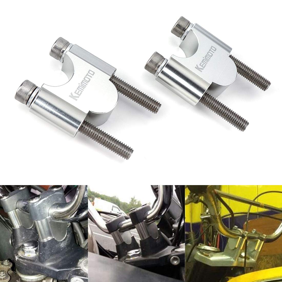 kemimoto 7/8" Handlebar Risers 30mm Height for ATV Dirt Bike