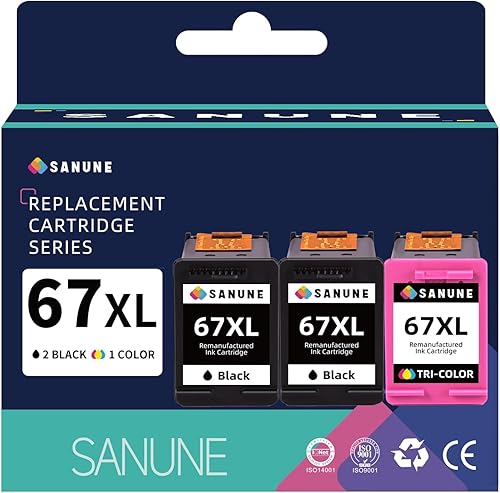 Cartuchos de tinta remanufacturados de repuesto para HP Ink 67 67XL HP67 para HP Deskjet 2755e 2700e 2752e 2752 2742e 4155e 4100e 4158e 4152e Envy