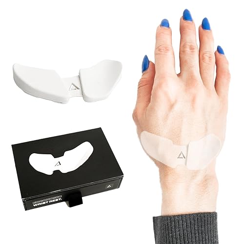 DELTAHUB Carpio 2.0 - Right-Handed Truly Ergonomic Wrist Rest for Mouse, Carpal Tunnel Support, Pain Relief, Anti-Fatigue, Easy Glide, Sleek, Office Computer, Laptop, Gaming - Small, White - Right - White - Small