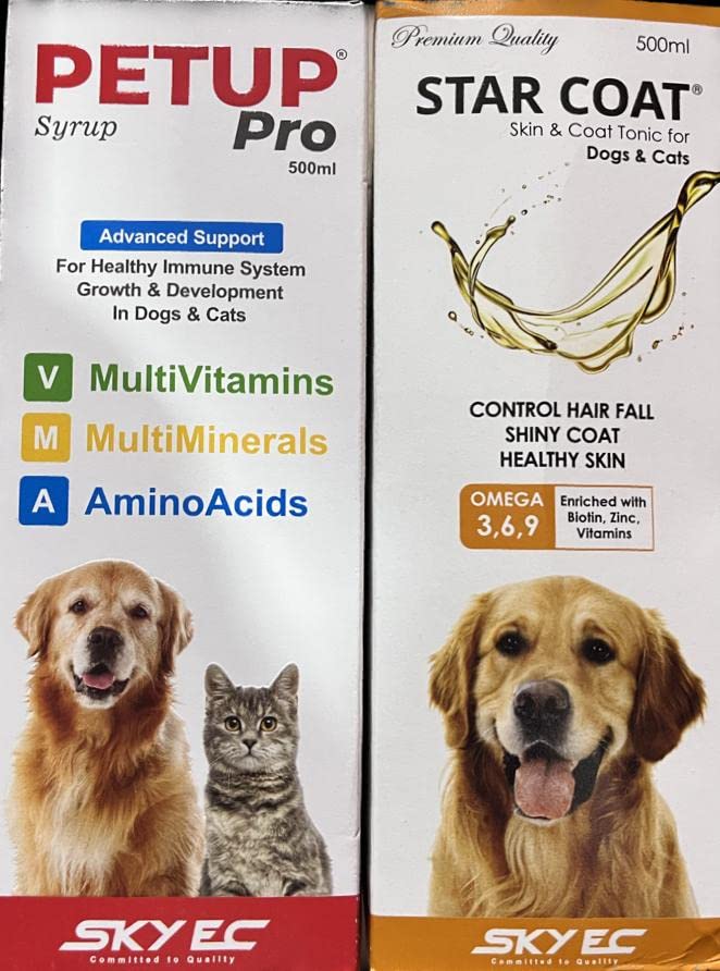 ZOOOP PETUP Pro Syrup Pet Health Supplements Healthy Immune System, Growth & Developments Star Coat Dog Tonic for Dogs & Cats 500ml (Pack of 2) (B0BX6GX7KL) Amazon Price History, Amazon Price Tracker