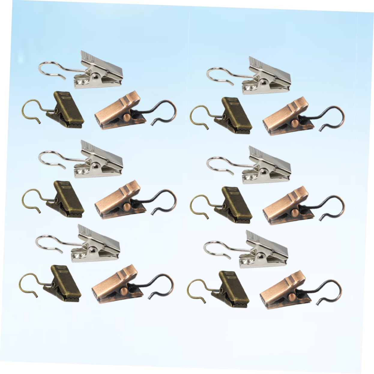 TOPBATHY 180pièces Acier Inoxydable pour Rideaux Et Photos Clips De Suspension Multifonctions Métal Couleurs Aléatoires