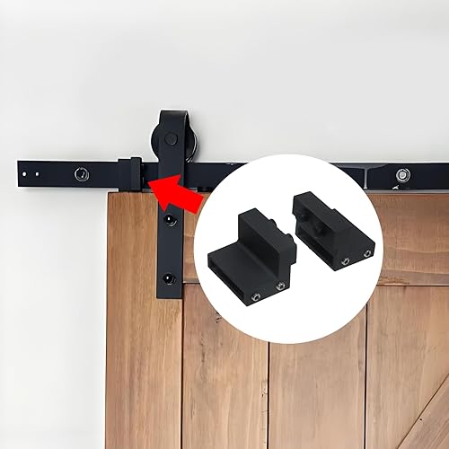 Miniatura 9 de Crapyt Tope de rodillo para puerta de granero para pista 41 × 0.276 in1.61 x 0.28 pulgadas (largo x ancho) tope de rodillo plano para riel de puerta