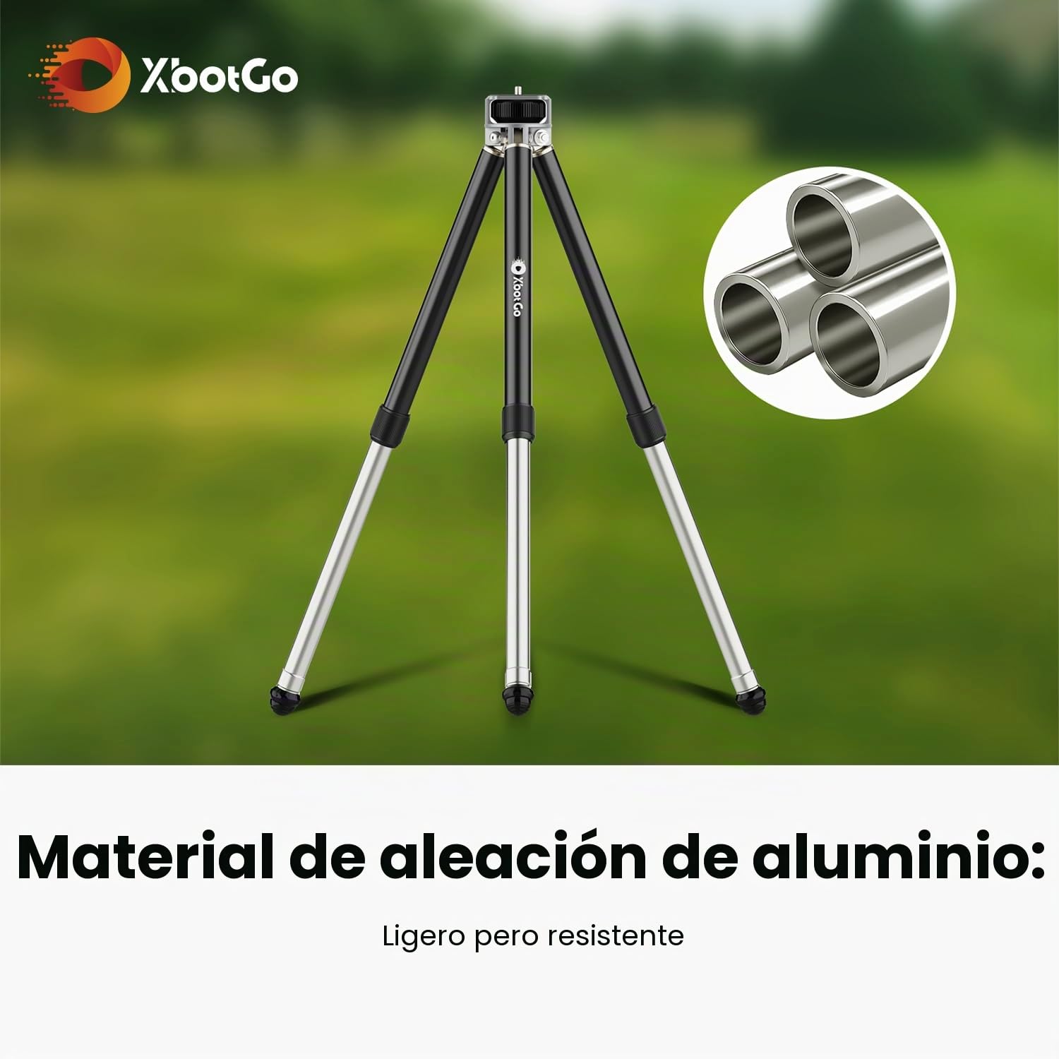 Trípode Update T1, altura de 3.5 pies, capacidad de carga de 6.6 libras, aluminio ligero, compatible con cardán deportivo XbotGo Chameleon, montaje de liberación extra rápida, fácil instalación