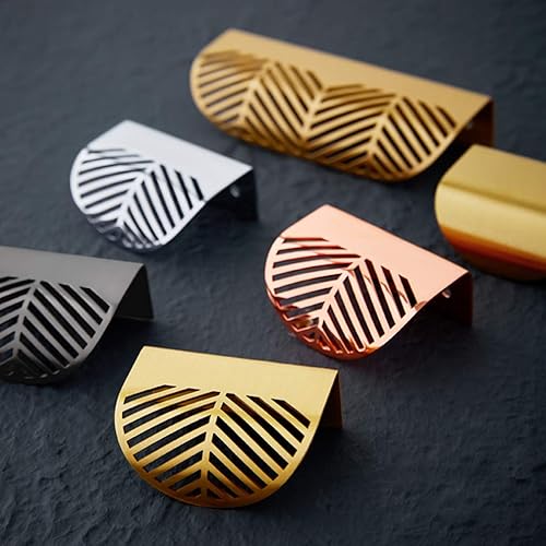 Miniatura 4 de KDDEON Manija de cajón escondido de simplicidad moderna, latón puro, sin perforaciones, tiradores de puerta de armario, muebles de cocina, tiradores