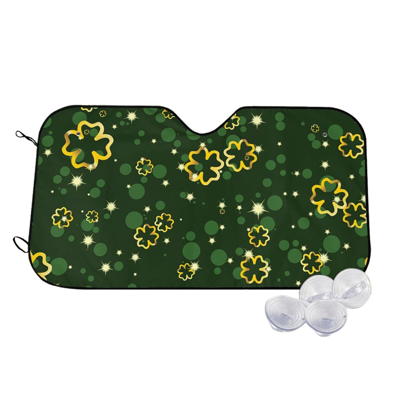 Car Windshield Sunshade Collapsible Heat Shield Sun Visor Shamrock Sparkles  Clover Car Windscreen Sun Shade For Truck Suv Vehicle : Amazon.co.uk:  Automotive