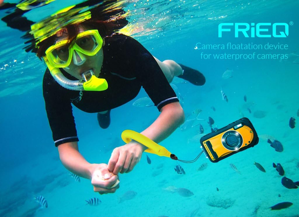 FRiEQ Waterproof Camera Float (2-Pack) - Floating Camera Wrist Strap for Your Underwater Camera - Compatible with GoPro, Panasonic Lumix, Nikon COOLPIX AW110, Canon PowerShot D20, Fujifilm FinePix, Olympus Tough, Marine Binoculars, Camcorders and Other Multiple Small Waterproof Devices