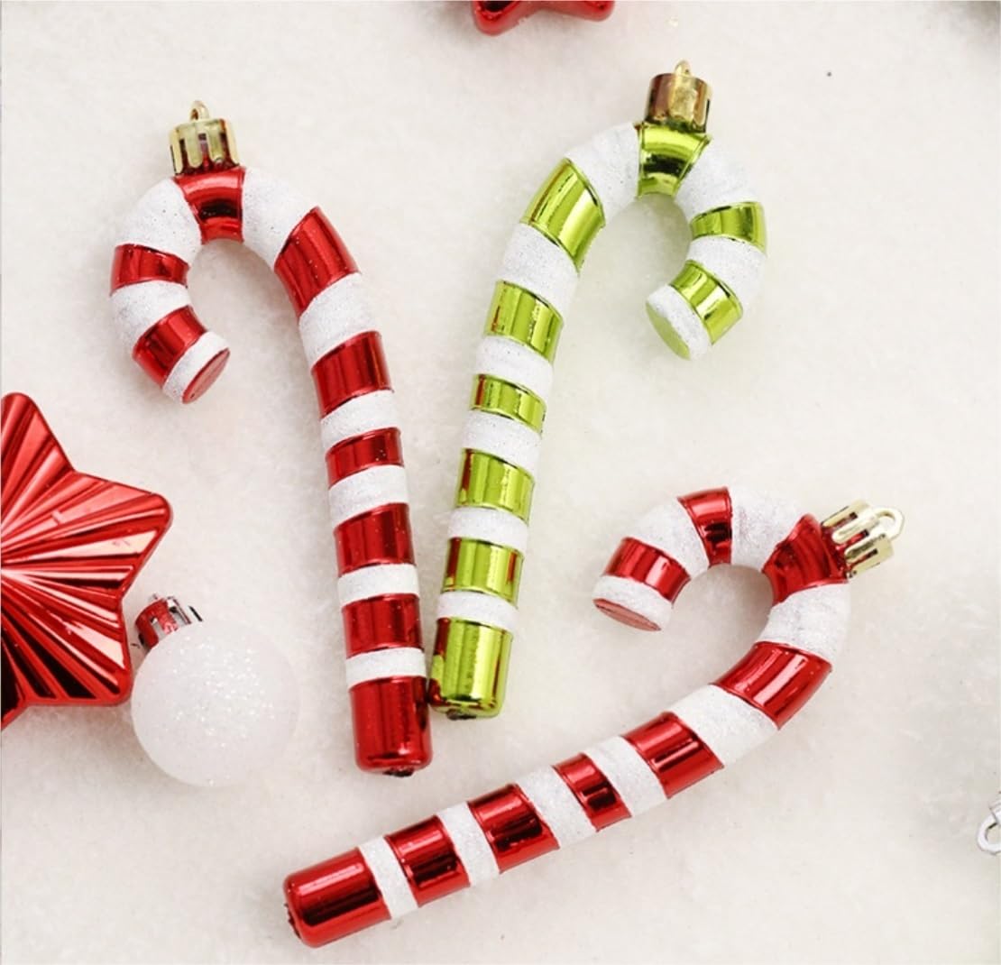 Baumschmuck 70-teiliges Weihnachtskugel-Ornament-Set Aus Kunststoff, Bruchsicher, Weihnachten, Weihnachtsbaum, Hängende Dekorationen Für Zuhause, Party, Dekoration Weihnachtskugeln(B)