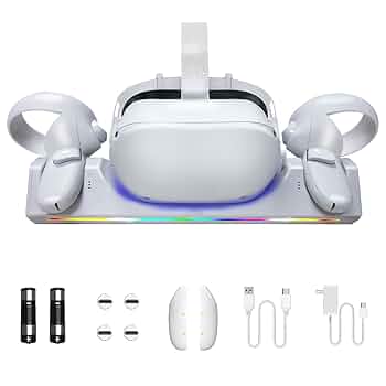  quest2 と 充電ドックセット Amazon | Smatree Quest 2用の充電ドック,VRヘッドセットとTouch