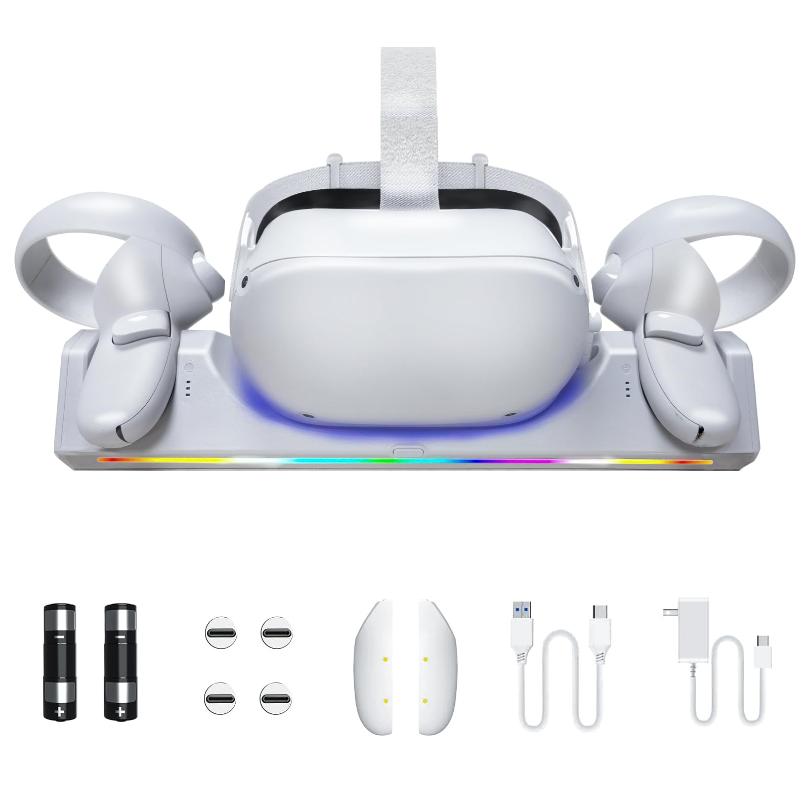 Amazon.co.jp: Eslick 充電ドック Oculus Quest 2用 磁気充電