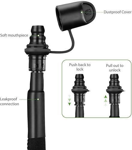 Miniatura 8 de WACOOL - Cámara de hidratación de EVA, sin bisfenol A, capacidad de 100 onzas (3 litros), depósito de agua a prueba de fugas