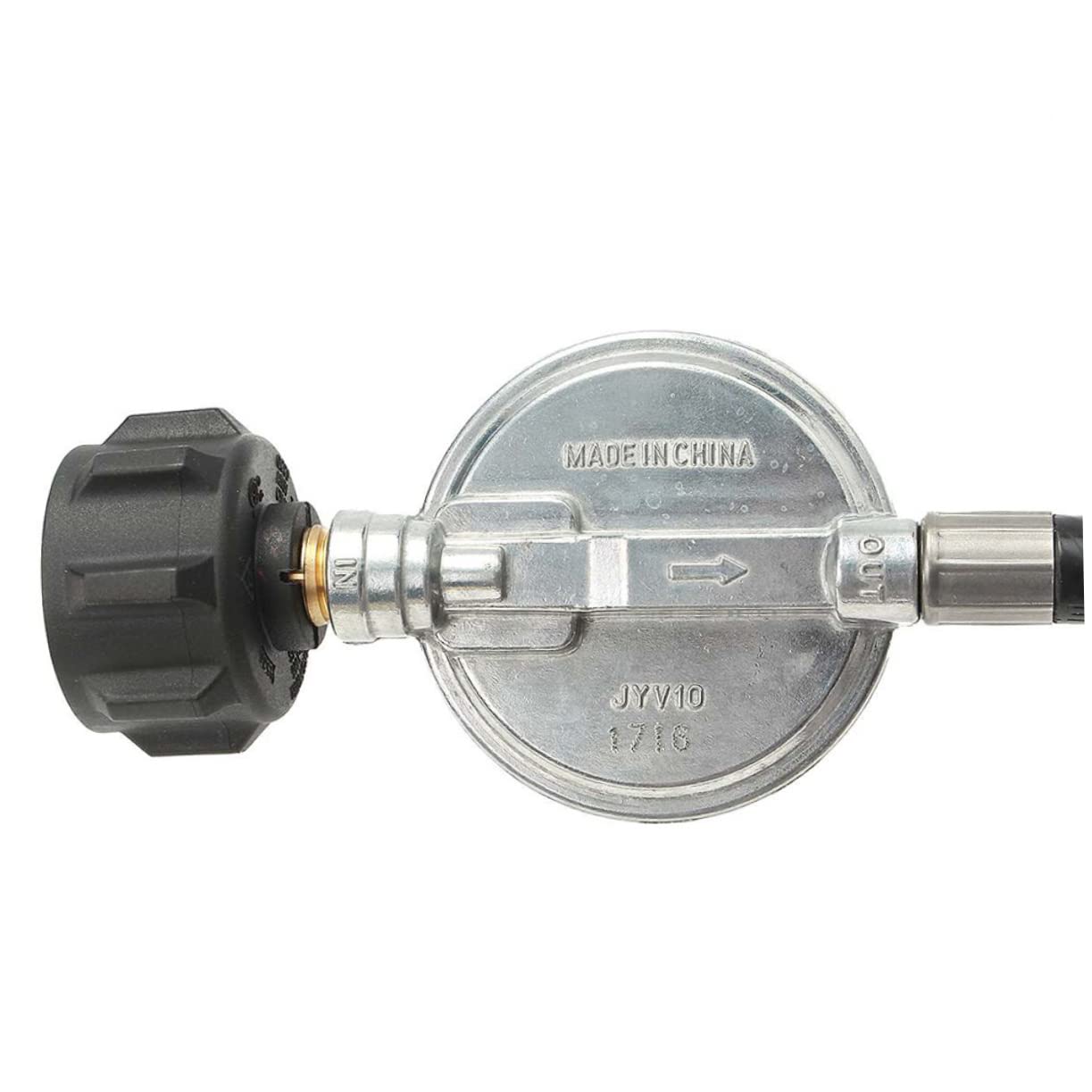 OFFSCH 0-20psi Propane Gas Regulator for BBQ Camping Caravan Hand Wheel Made of Thickened Brass Easy Install