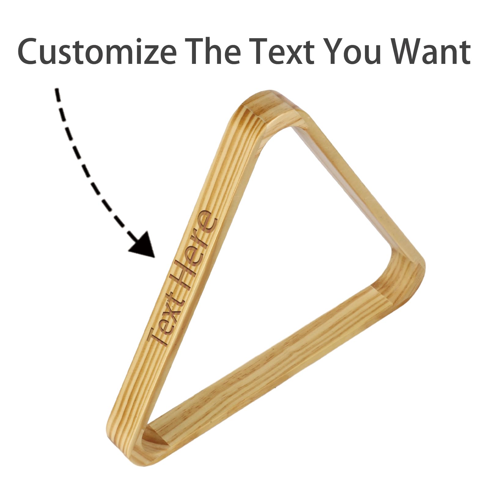 ZZHZBE Personalized Custom Engraved Wooden Billiard Ball Triangle Rack for -1/4 inches Billiard, colos