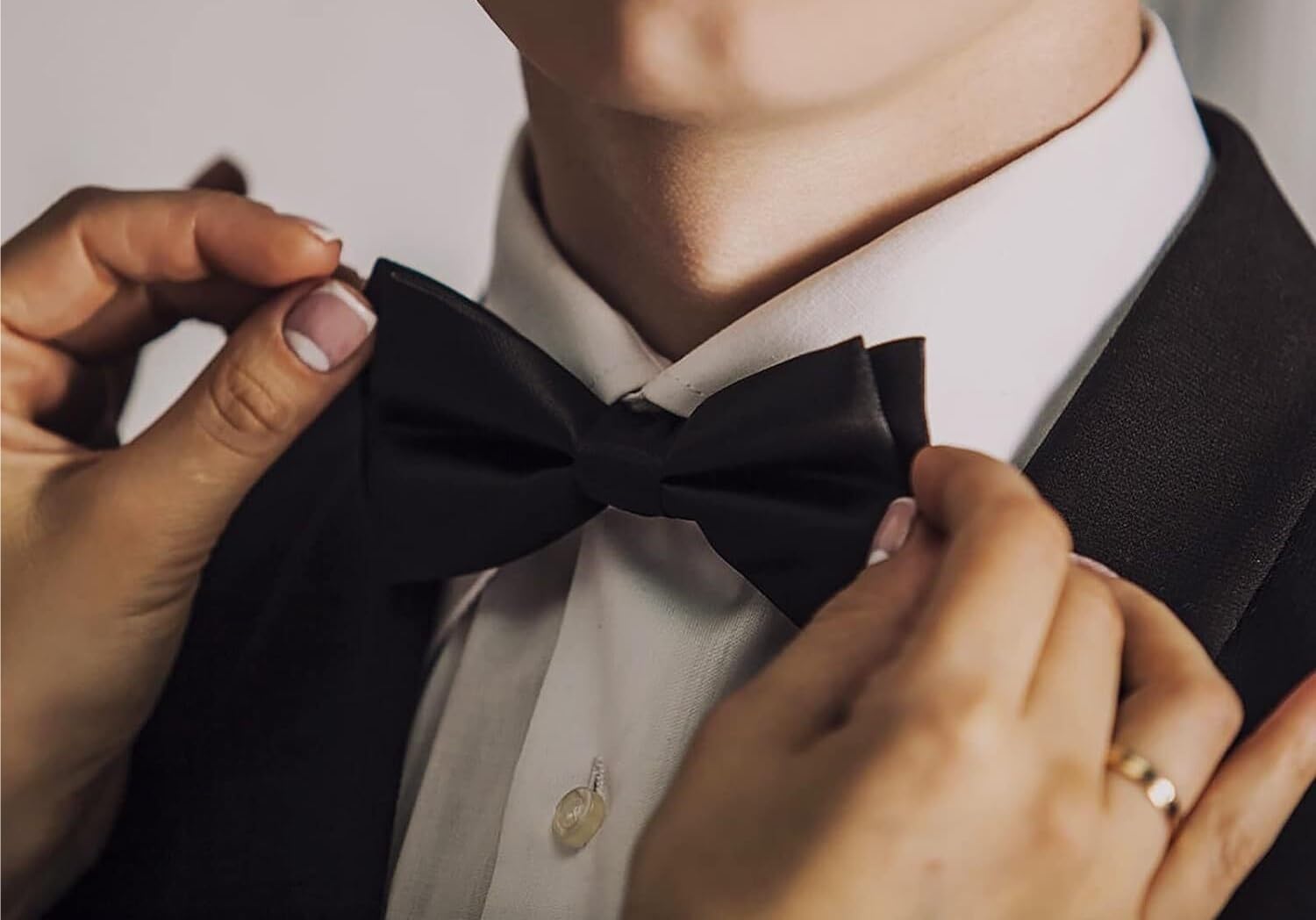 papillon già annodato, 2 Pezzi Papillon Nero Preannodato Uomo Ragazzo