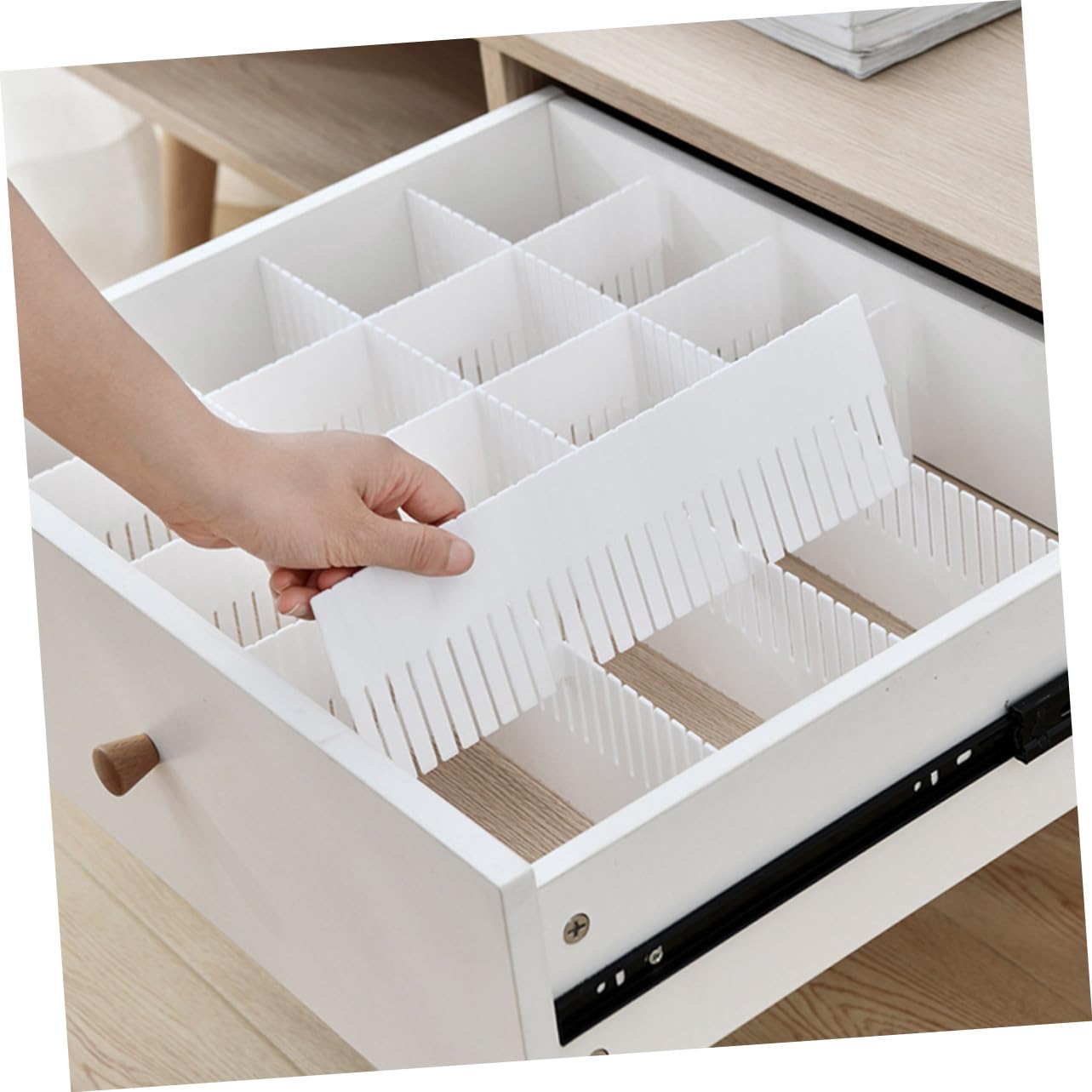 10 piezas Divisores Ajustables para Tableros Organizadores Multifuncionales para Armarios y Dormitorios Diseño Práctico para Almacenamiento Ordenado y Combinación