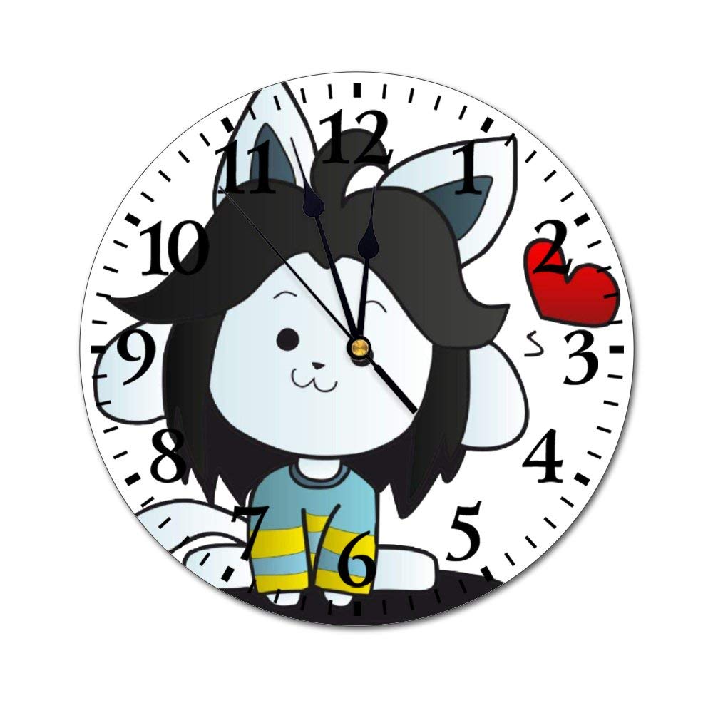 Amazon Co Jp アンダーテール テミー インディーゲーム イラスト 壁掛け時計 ウォールクロック 静音 シンプル 掛け時計 大文字 電池式 カフェ 寝室 店舗 家 掛時計 直径約25cm ホーム キッチン