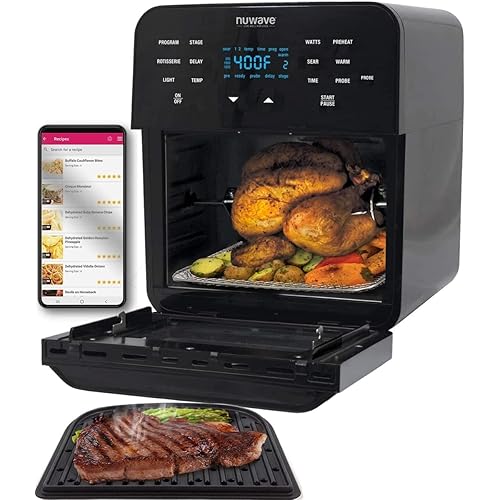NuWave 38040 15.5 qt. Brio Large Capacity Air Fryer Oven Plus Grill - Black