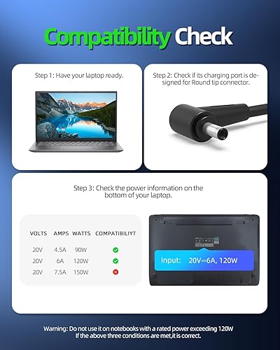 Miniatura 3 de Cargador de CA de 120 W para Asus Zenbook Flip 15 Q528EH Q528E Q528 Q538EI Q538 Q538E Q547FD Q547F Q547 M3401QC UX533FTC UX534FAC UX534FT 4FTC M6