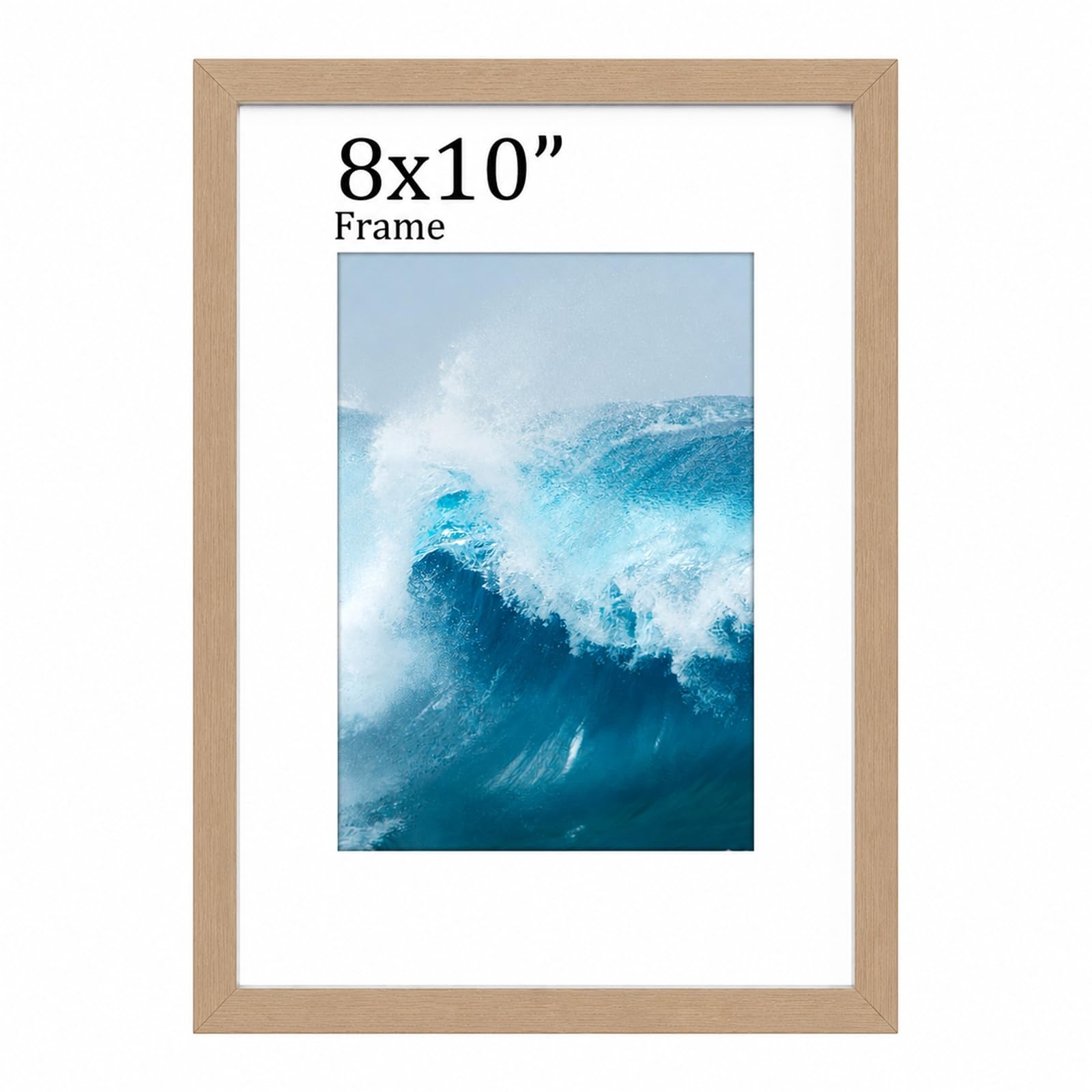 8x10 Picture Frame, Wooden 8x10 Photo Frames, with 4.6x6.5 inch Mount