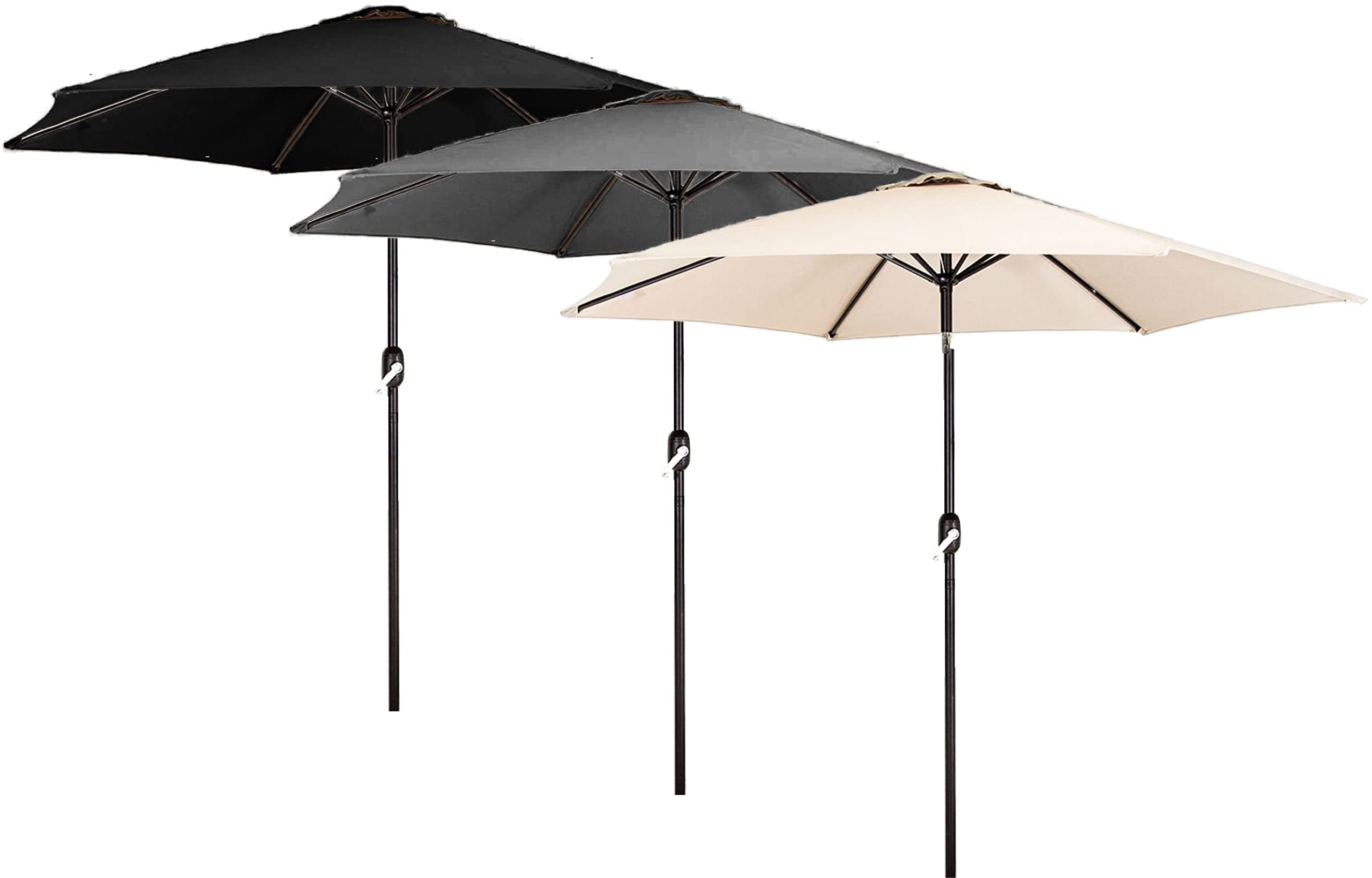 Groundlevel 2M Crank And Tilt Garden Parasol - Cream, Cream
