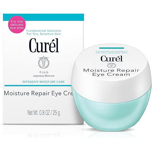 Curel Japanese Skin Care Moisturizer Repair Eye Cream, Under Eye Cream for Dry, Sensitive Skin, Fragrance Free & pH Balanced, 0.8 Oz