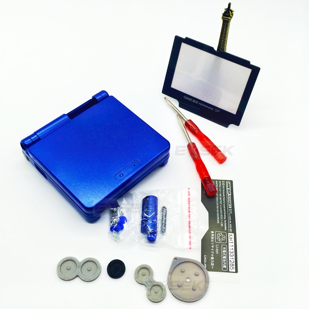 Replacement Housing Shell Pack Compatible for Game boy Advance SP (Blue)