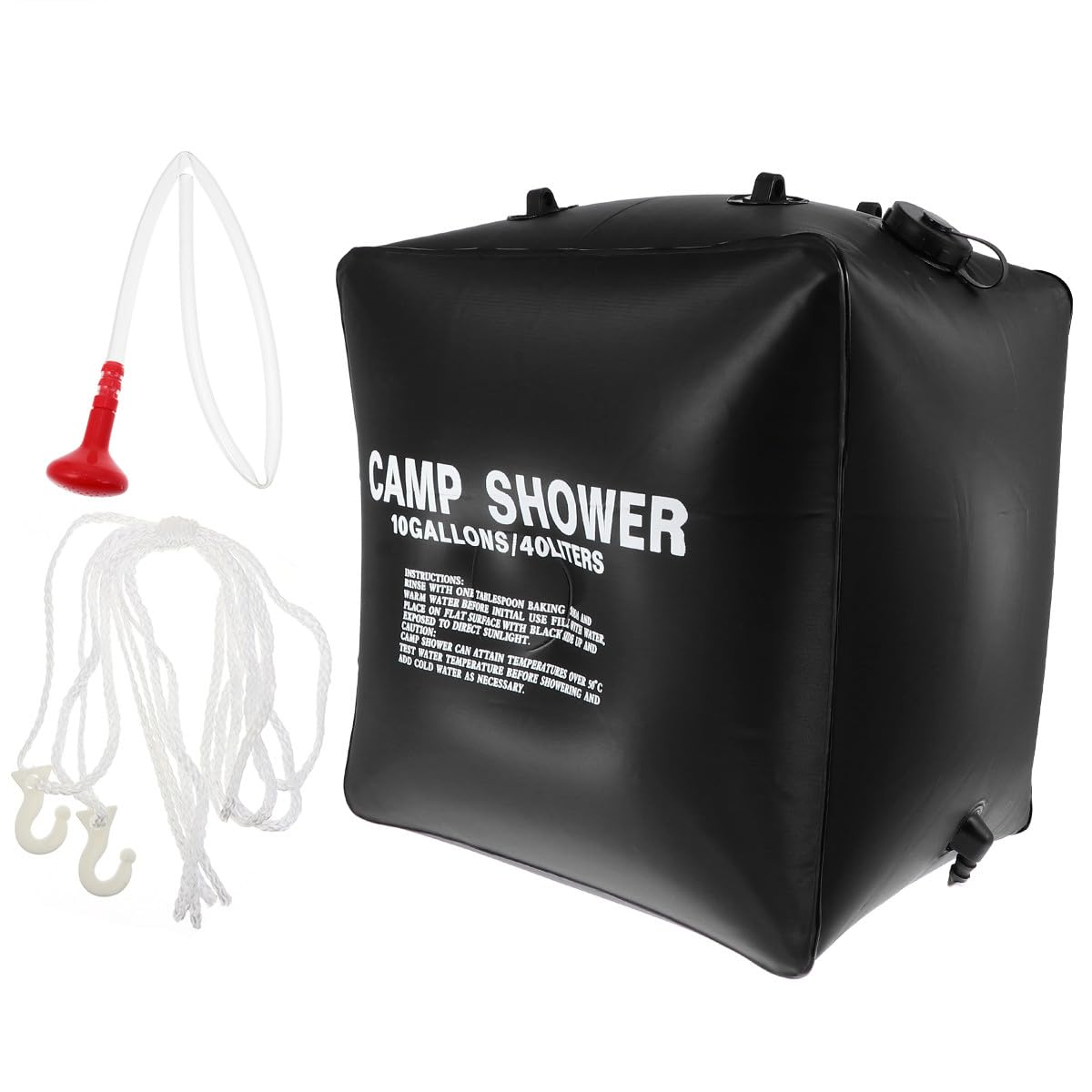 Bolsa de Ducha Solar Portátil 40L para Camping Bolsa de Agua Calentamiento Solar de PVC Duradero para Acampar y Ducha Exterior Adecuado para Senderismo y Viajes al Aire Libre