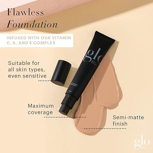 Miniatura 8 de Glo Skin Beauty Maquillaje de base en crema satinada para rostro, luz natural, cobertura completa, acabado semimate, oculta imperfecciones y tono de