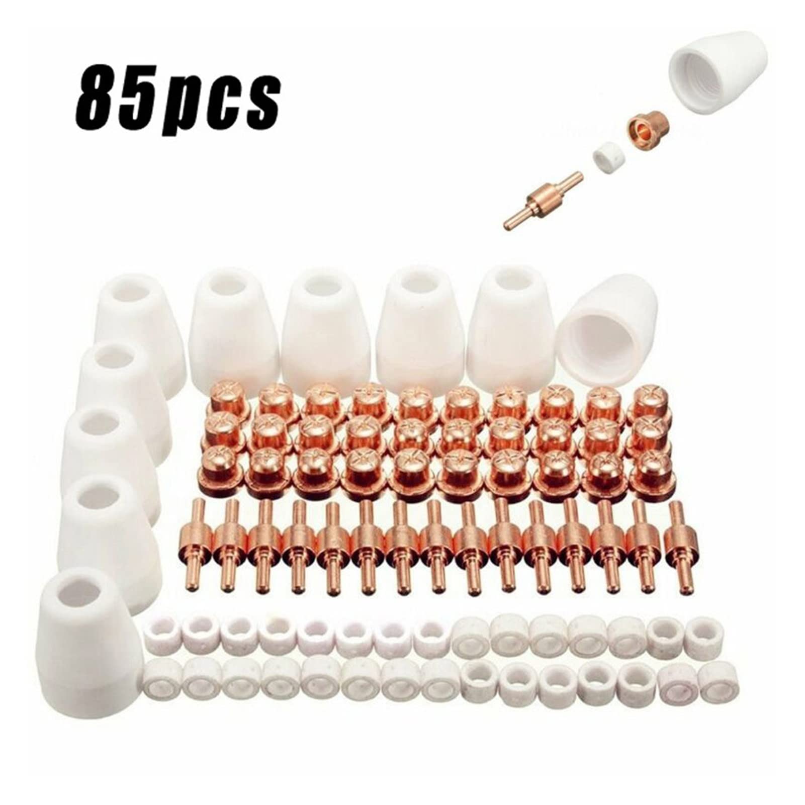 Zgrzewarka Punktowa, 40/65/85pcs L-G-40 PT-31 Materiały eksploatacyjne Cut-40 Cut-50D Pierścienie wirujące elektrody kubki(65pcs)