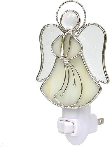 Miniatura 8 de Luz nocturna de ángel de vitral, decoración decorativa de pared, enchufable, luz nocturna para pasillo, dormitorio, baño, cocina, decoración del