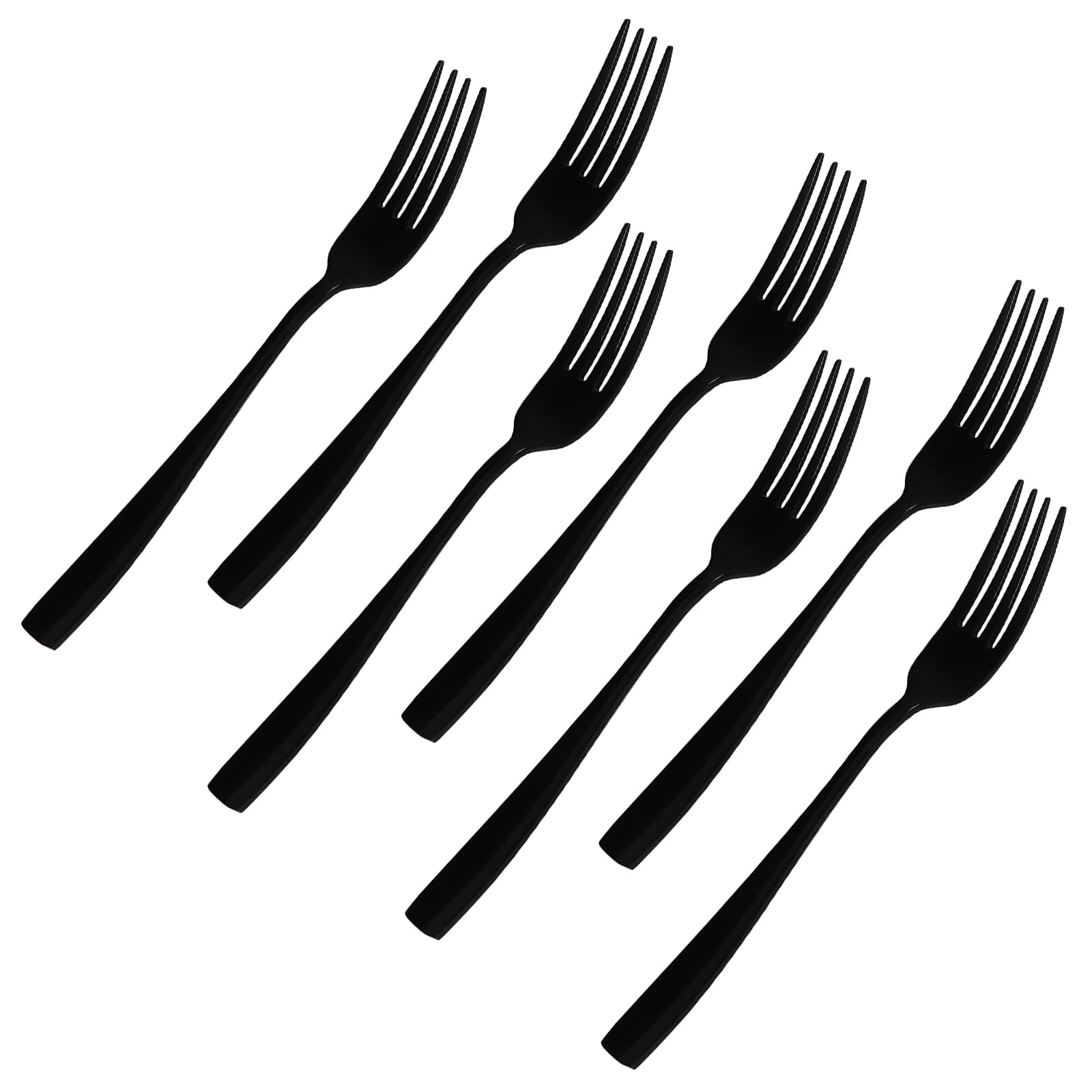 Vababa 16-Piece Black Dinner Forks, Stainless Steel Restaurant Forks