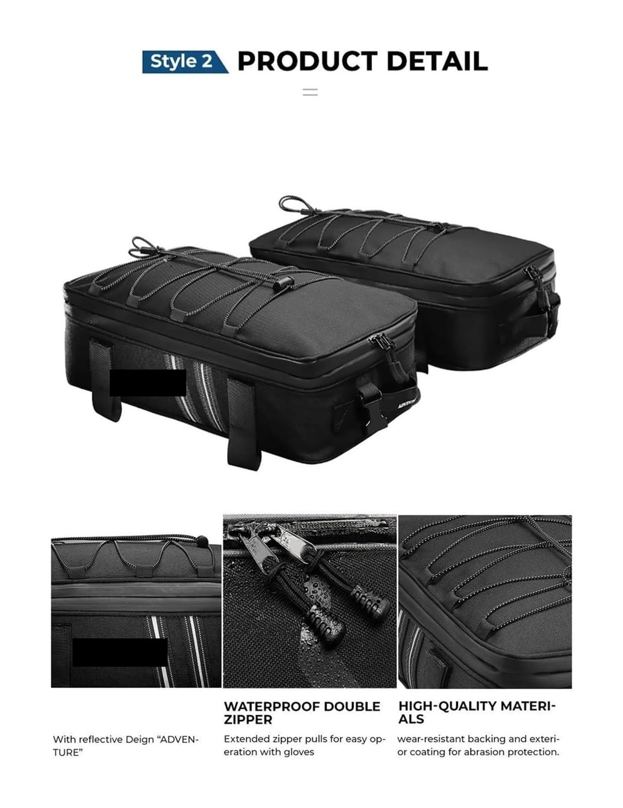 Arrière Porte-Bagages pour R1250GS LC/LC pour Adventure ADV 2018 2019 2020 2021 2022 2023 Porte-Bagages Étuis Vario(Side Bags)