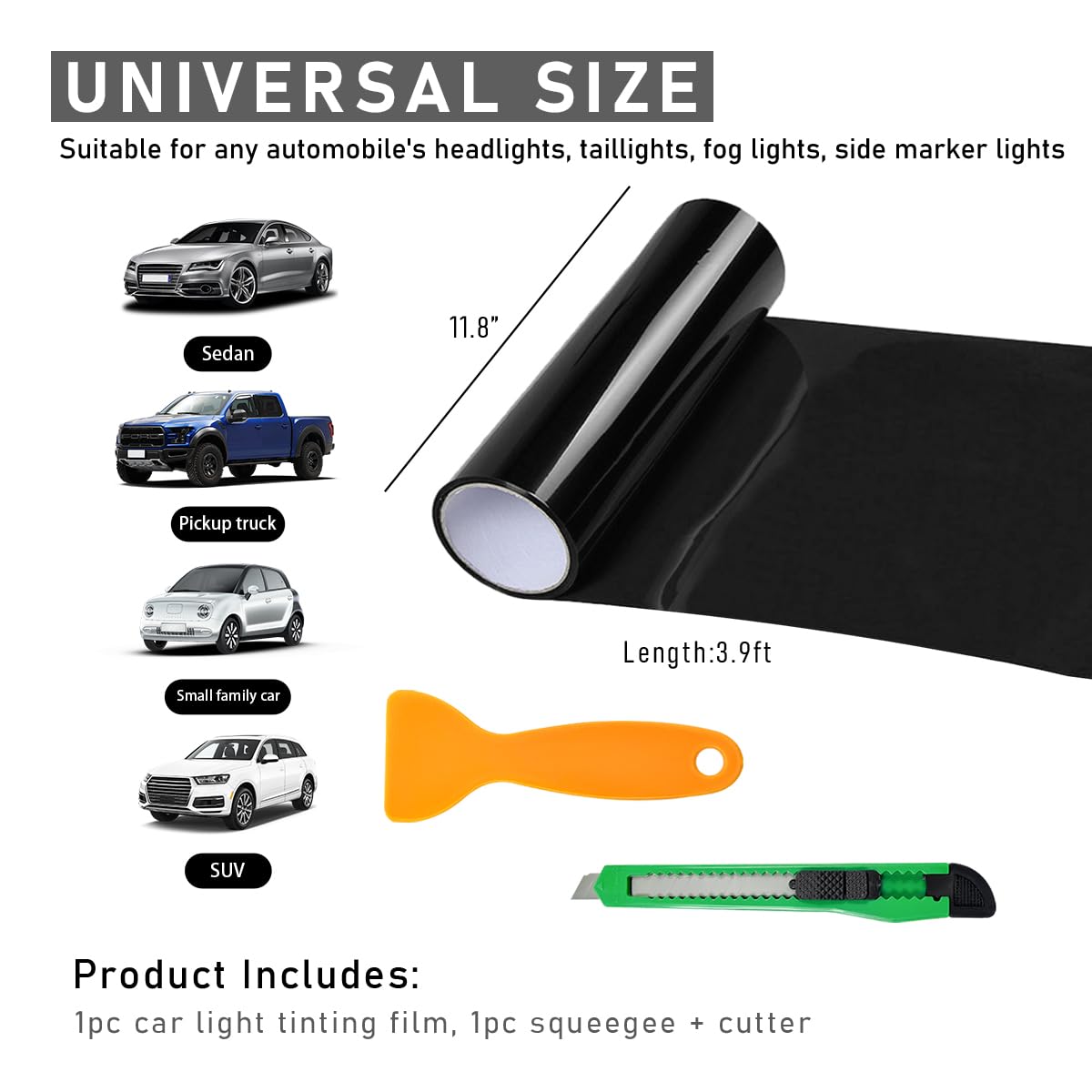 Wevdn Car Light Tint Film, 46.8