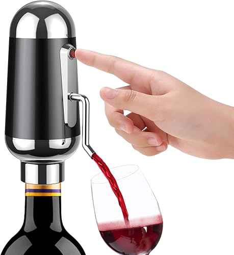 ADWSET Decantador de vino aireador de vino, dispensador de vino inteligente con un botón, boquilla vertedora de vino, el mejor regalo para los